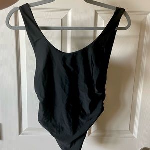 Aerie One piece swimsuit, high cut, low arm discontinued style